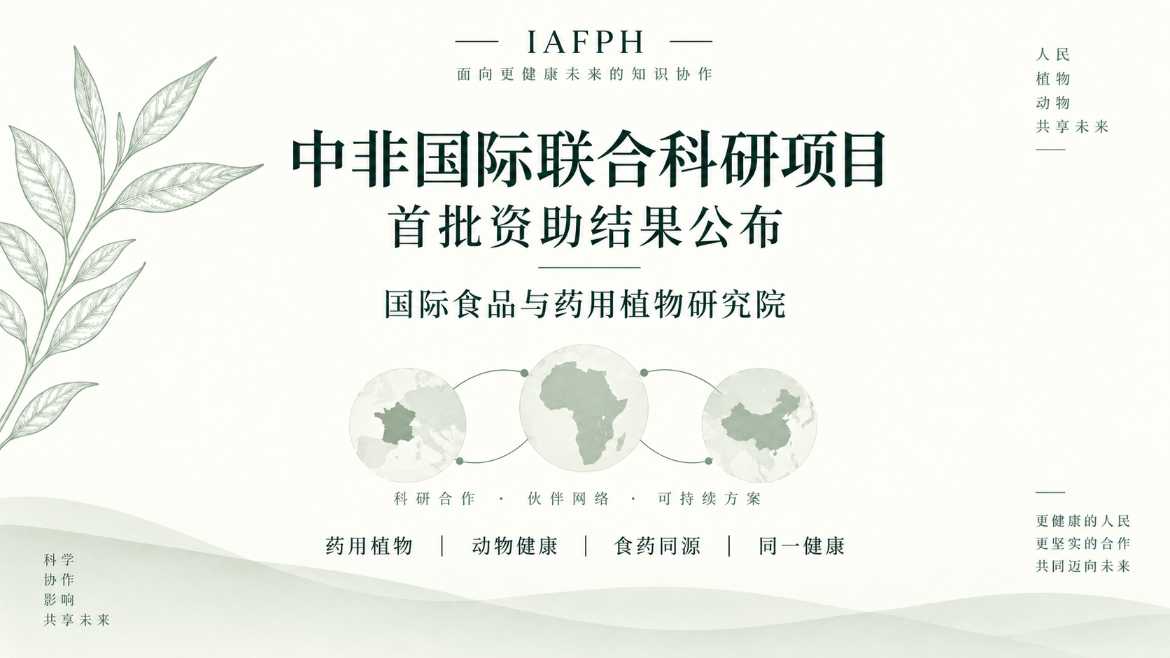 IAFPH 中非国际联合科研项目首批资助结果的公告